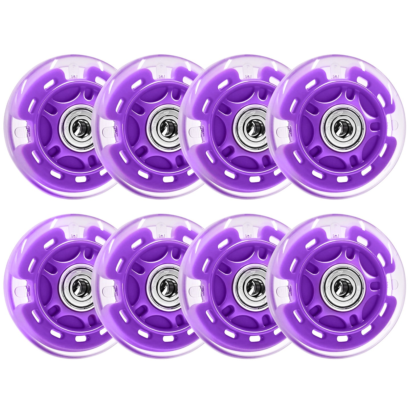 Nattork Light up Inline Skate Wheels - Purple