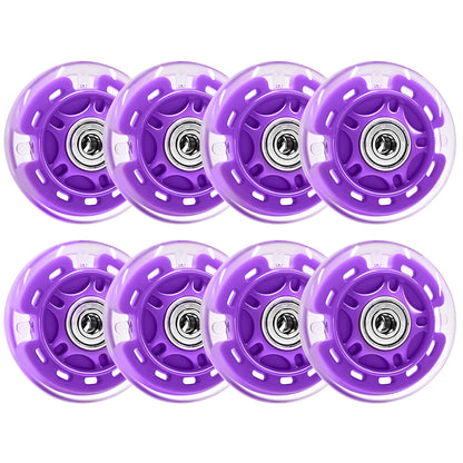Nattork Light up Inline Skate Wheels - Purple