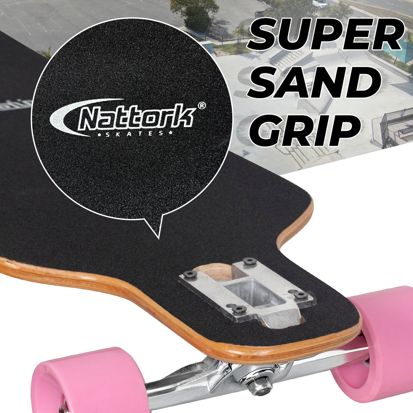 Nattork Long Distance Longboard Skateboard for Adults & Kids - Graffiti