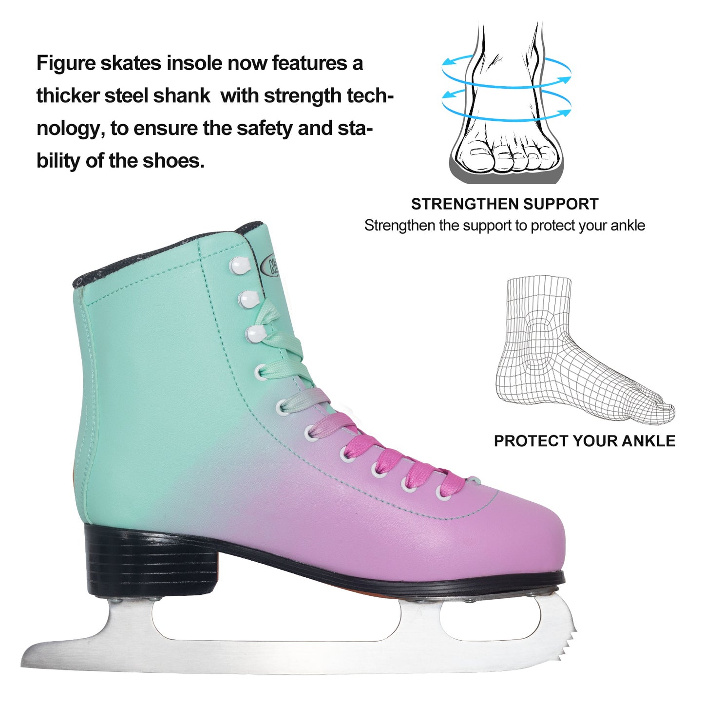 Patines de hielo Nattork - Rosa morado 