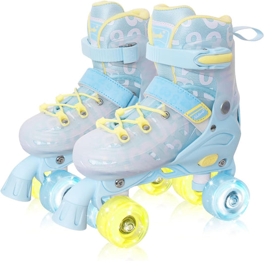 Nattork Adjustable Roller Skates for Kids - Blue