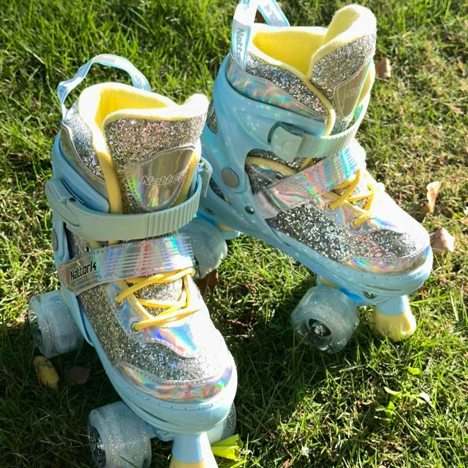 Patines ajustables Nattork para niños - Candy Sparkly Purple