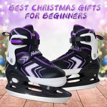 Nattork Adjustable Ice Skates - Purple