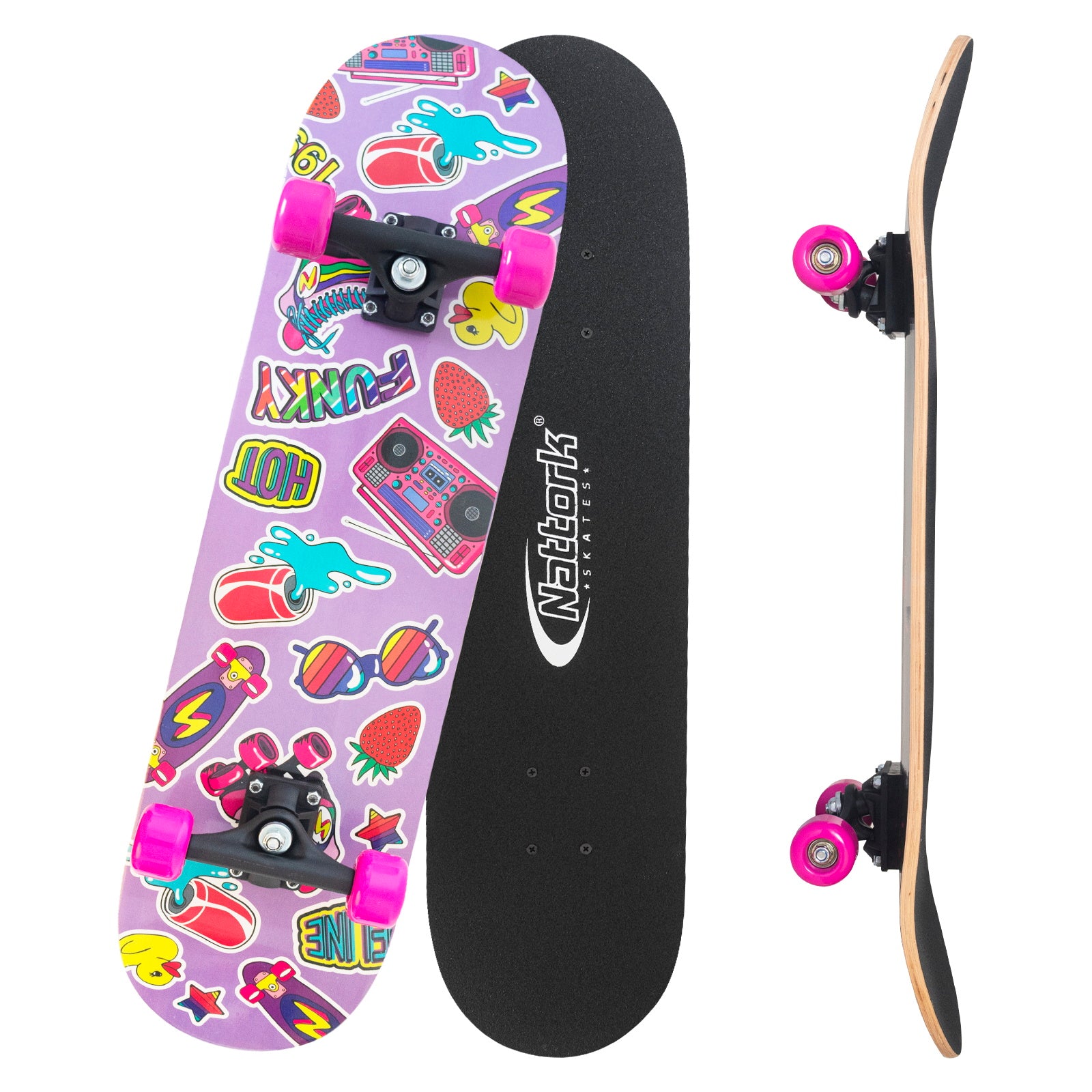 Nattork Classic 31 Double Kick Skateboard - Color Pop – NattorkSkates