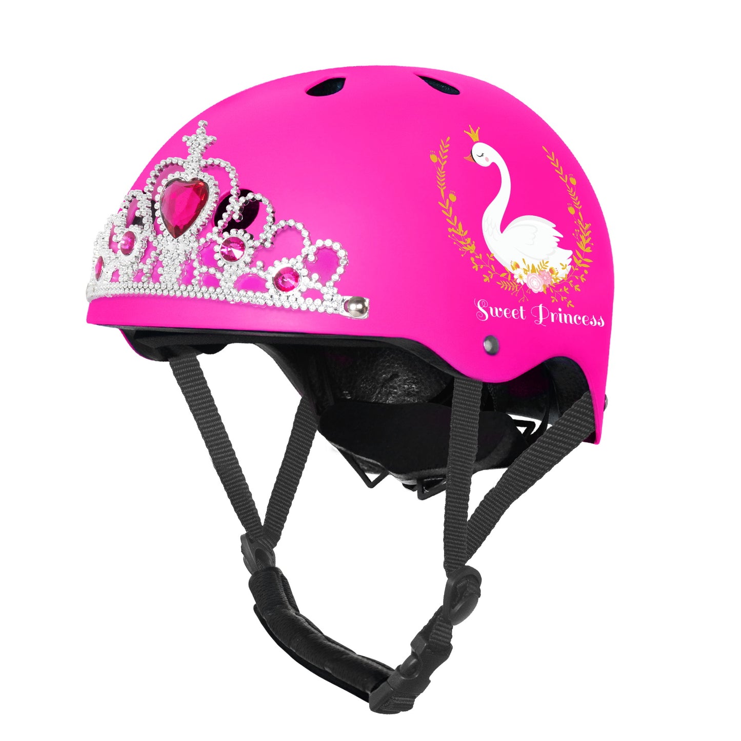 Nattork Skate Helmet Protective Gear for Kids - Rose Princess