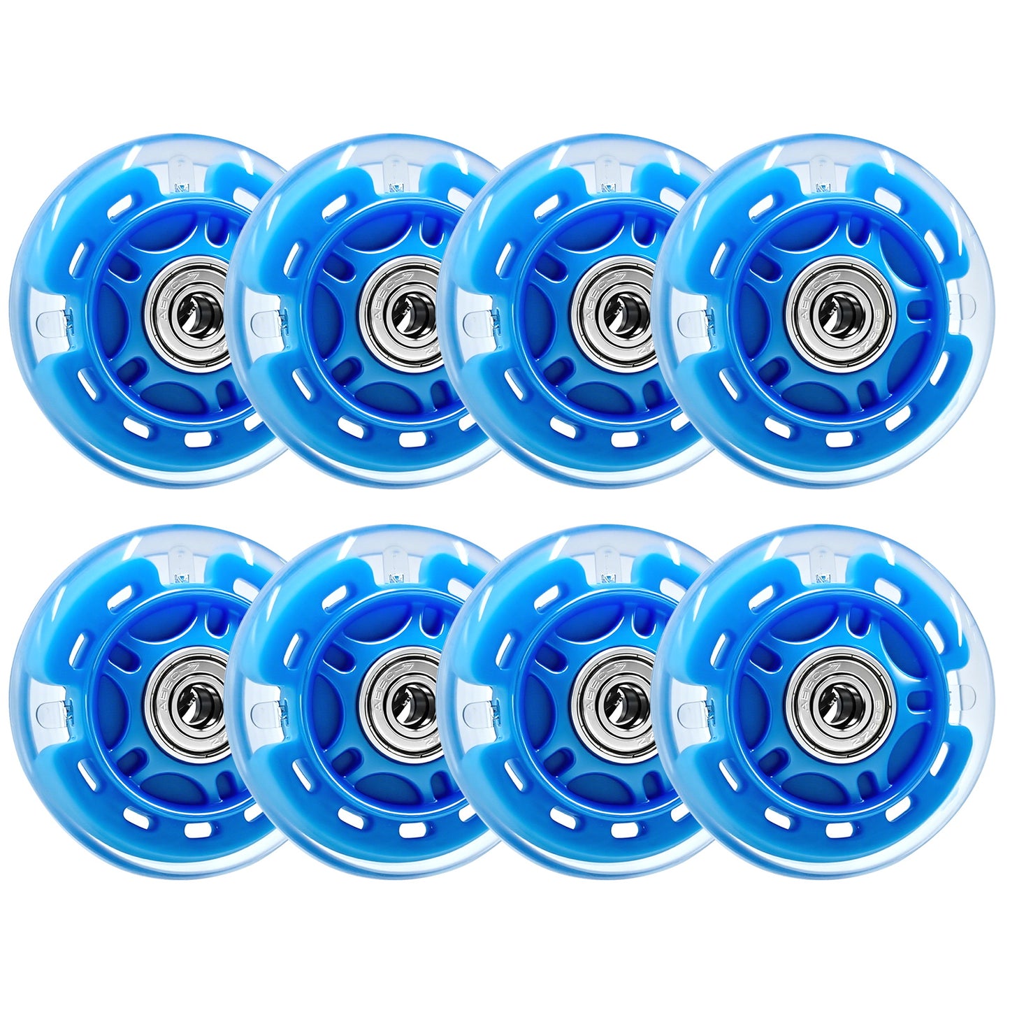 Nattork Light up Inline Skate Wheels - Blue