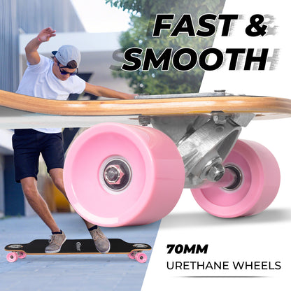 Nattork Long Distance Longboard Skateboard for Adults & Kids - Graffiti