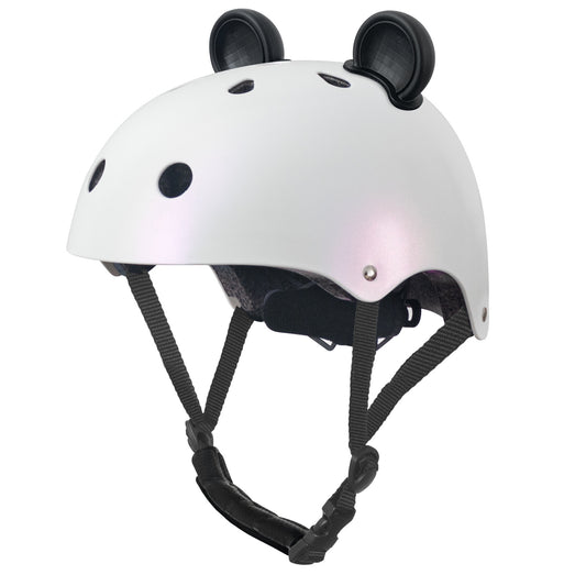Nattork CYBER PANDA Skate Helmet Protective Gear for Kids - Pearl