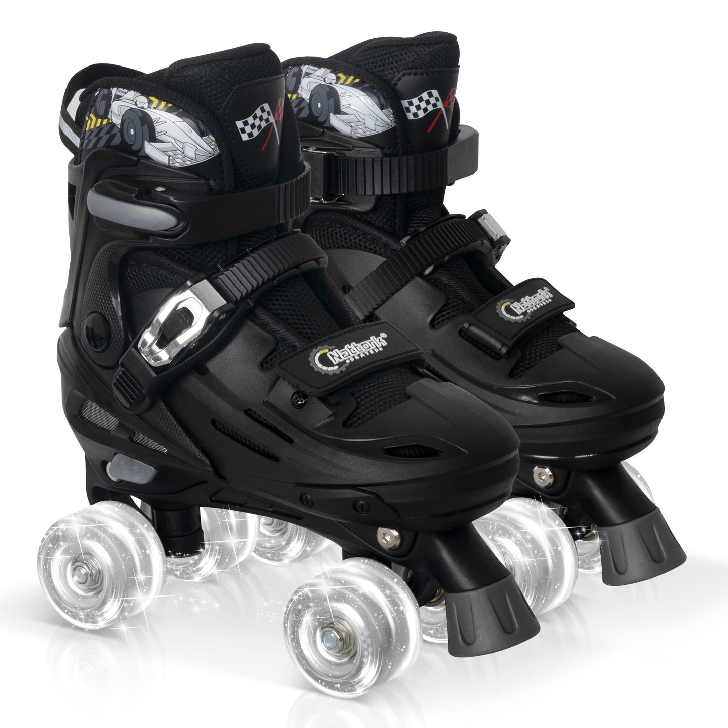 Patines en línea ajustables Nattork BLADE RACERS - Dorado