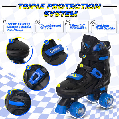 Patines en línea ajustables Nattork BLADE RACERS - Dorado