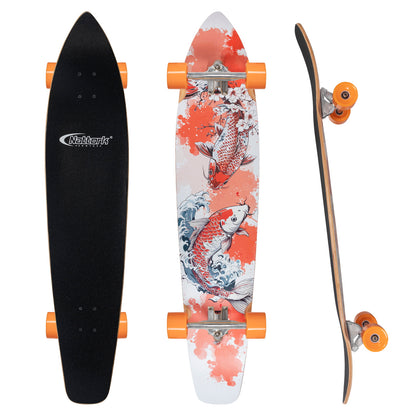 Nattork Long Distance Longboard Skateboard for Adults & Kids - Carp