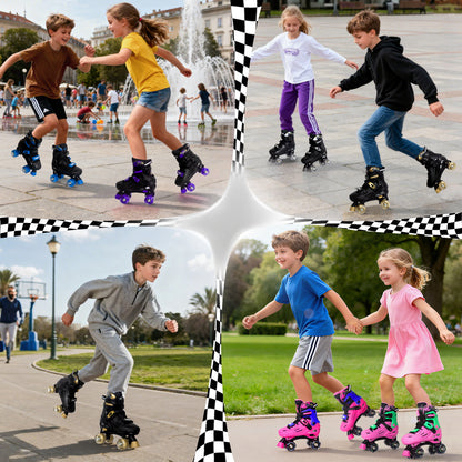 Patines en línea ajustables Nattork BLADE RACERS - Dorado