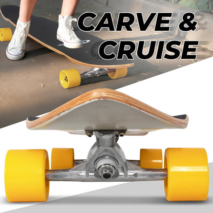 Nattork Long Distance Longboard Skateboard for Adults & Kids - Vibrant Triad