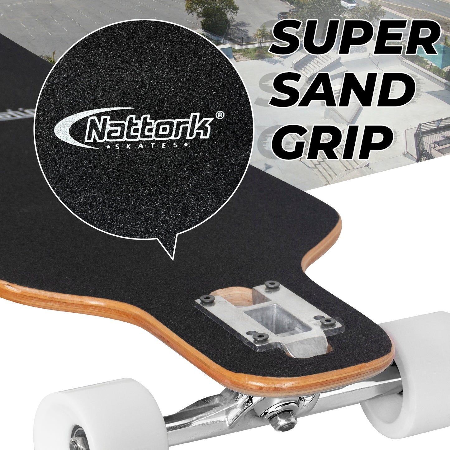 Nattork Long Distance Longboard Skateboard for Adults & Kids - Skeletal Bird