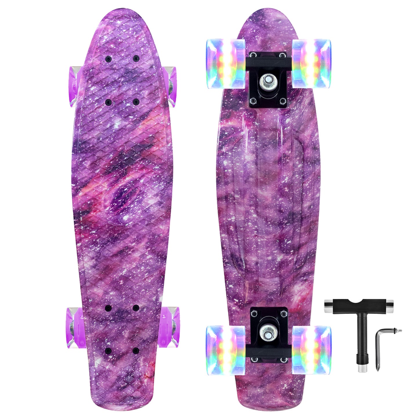 Nattork Skateboards 22 Inch - Purple Mini Cruiser