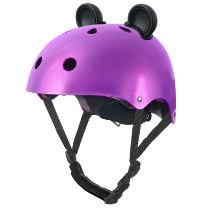 Nattork CYBER PANDA Skate Helmet Protective Gear for Kids - Purple