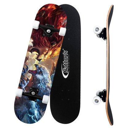 Nattork Skateboards 31 Inch - Lion Hawk