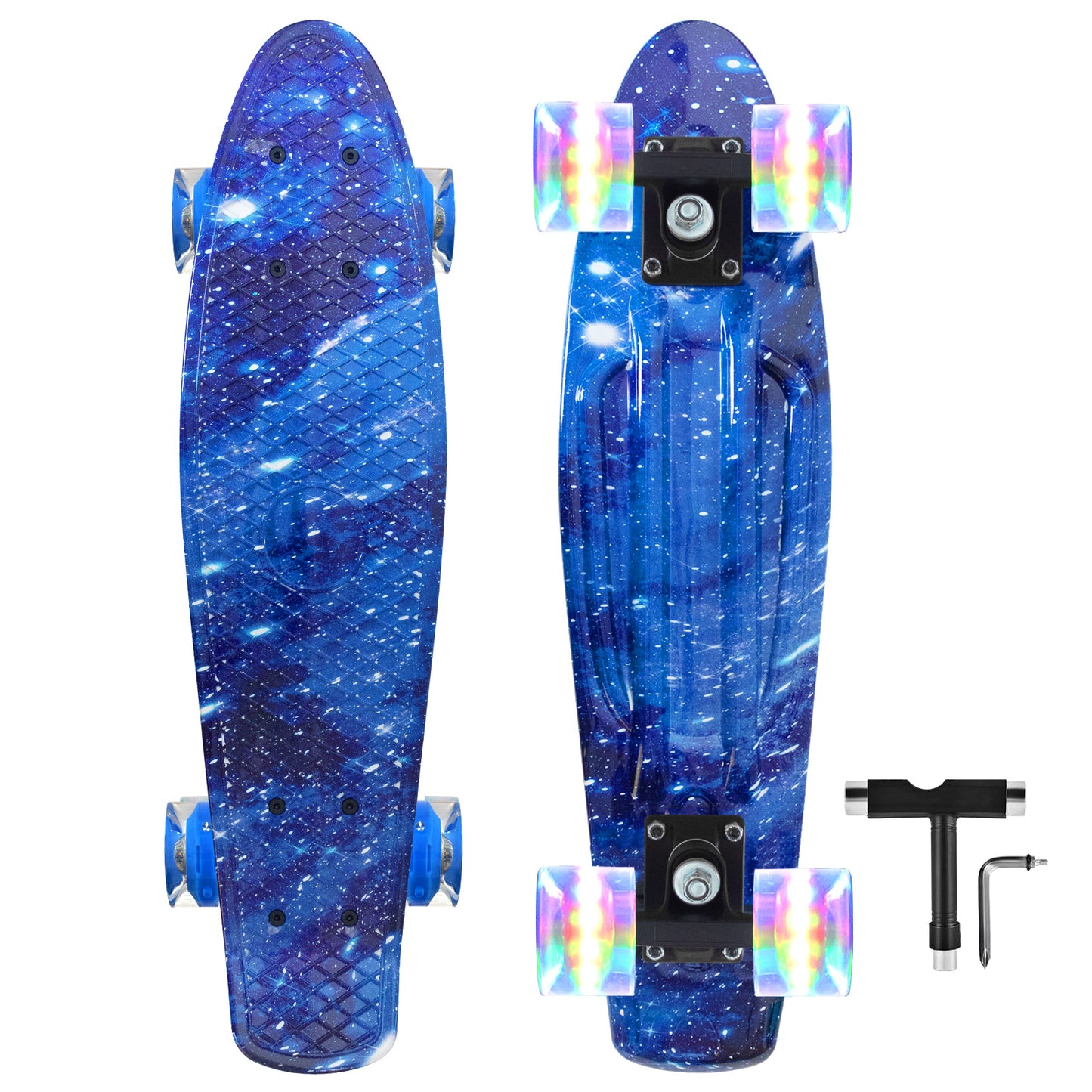 Nattork Skateboards 22 Inch - Blue Mini Cruiser