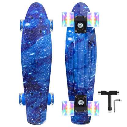 Nattork Skateboards 22 Inch - Blue Mini Cruiser