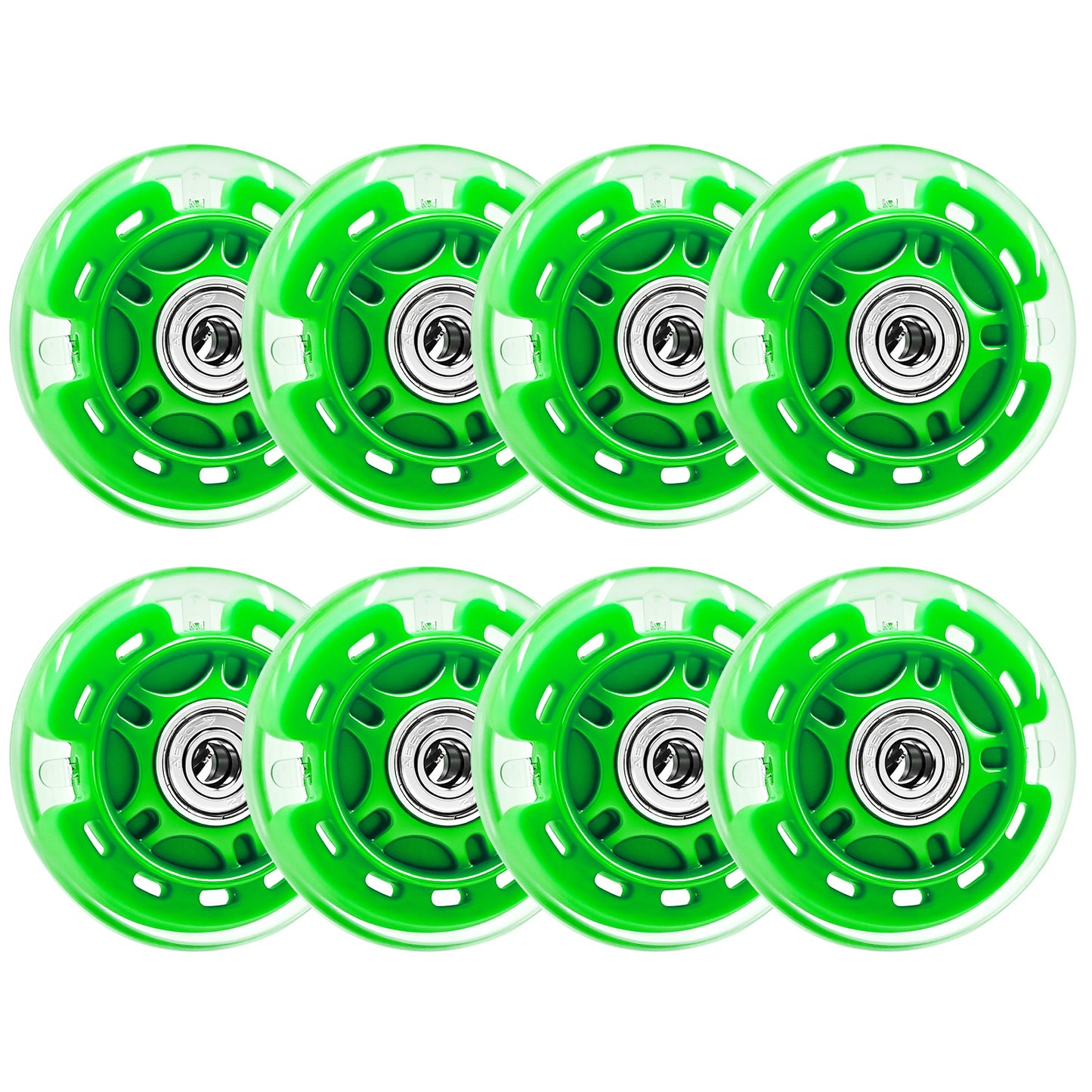 Nattork Light up Inline Skate Wheels - Green