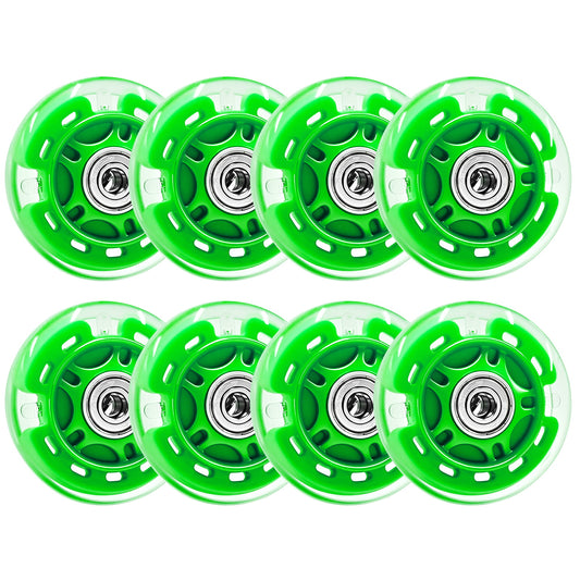 Nattork Light up Inline Skate Wheels - Green