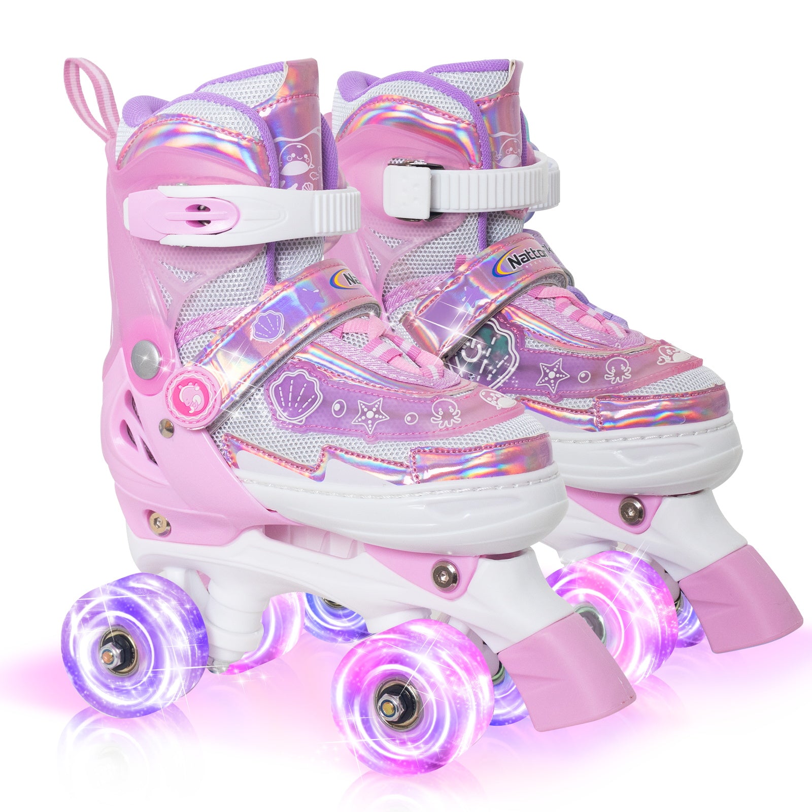 Nattork Ocean Roller Skates - Pink Shell – NattorkSkates