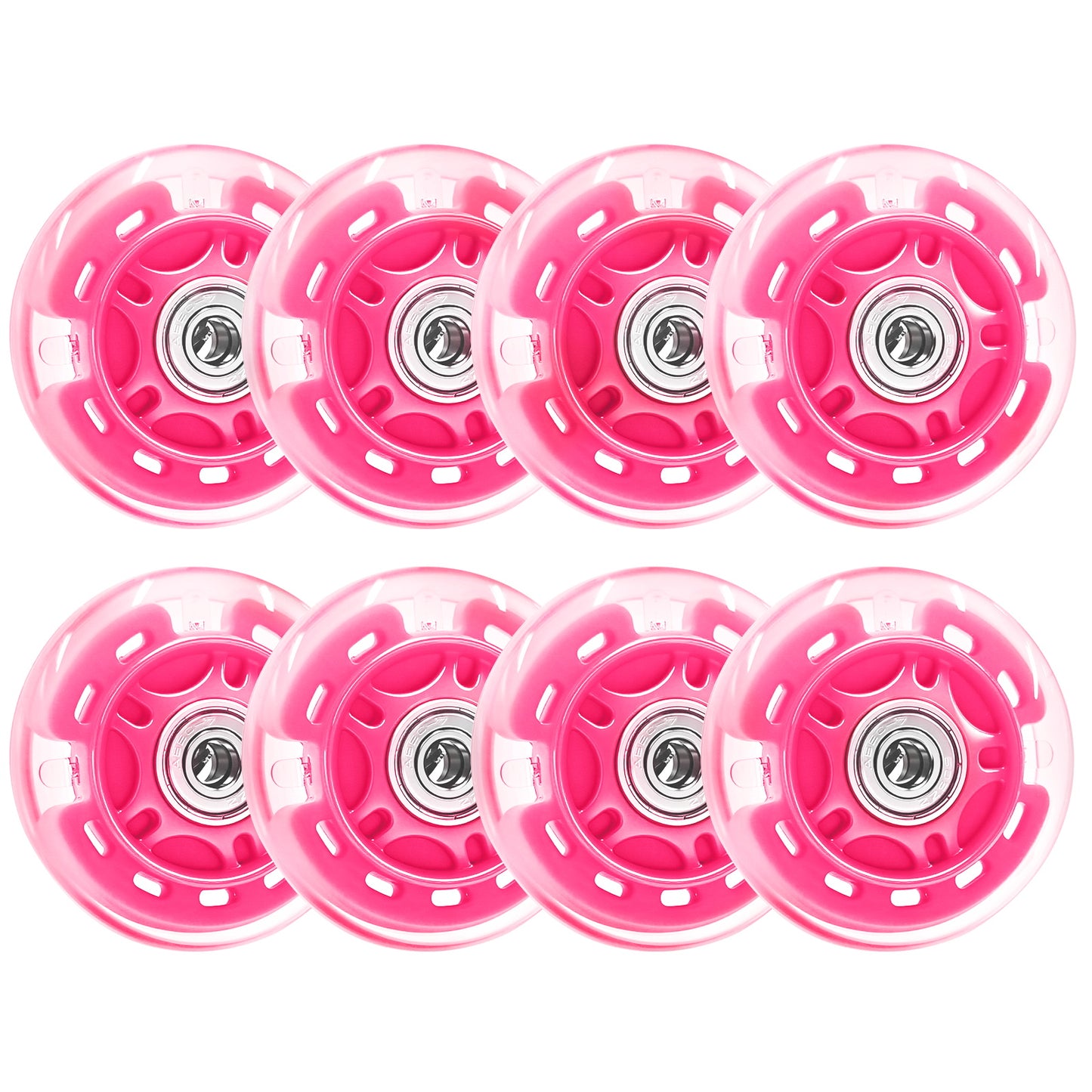 Nattork Light up Inline Skate Wheels - Pink