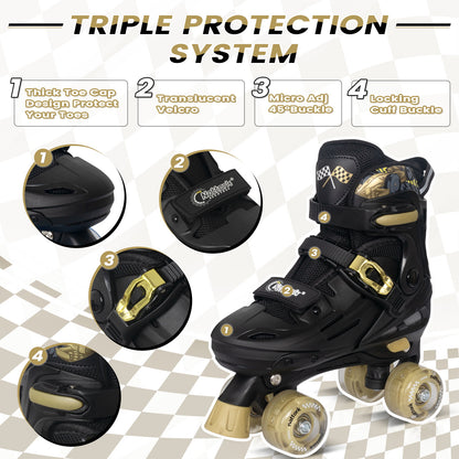 Patines en línea ajustables Nattork BLADE RACERS - Dorado