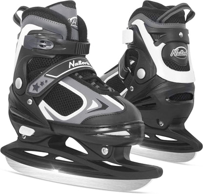 Nattork Adjustable Ice Skates - Black