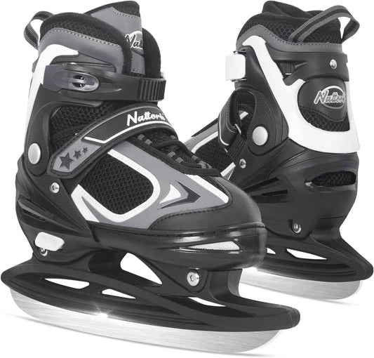 Nattork Adjustable Ice Skates - Black
