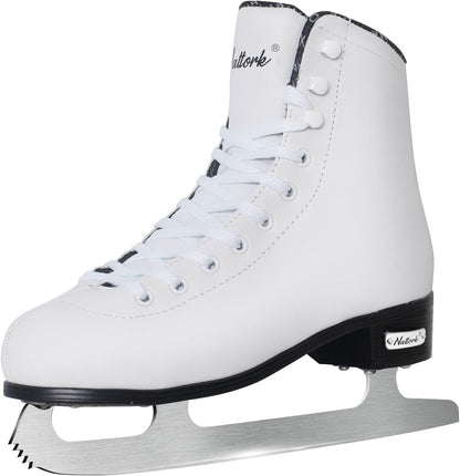 Nattork Ice Figure Skates-White