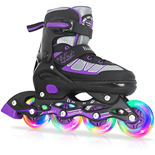 Nattork Kids Blades Roller for Boys Girls Purple