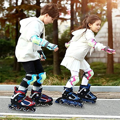 Nattork Adjustable Inline Skates for Kids Blue