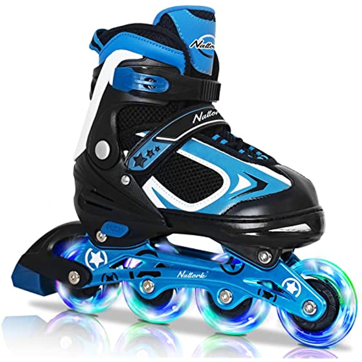 Nattork Adjustable Inline Skates for Kids Blue