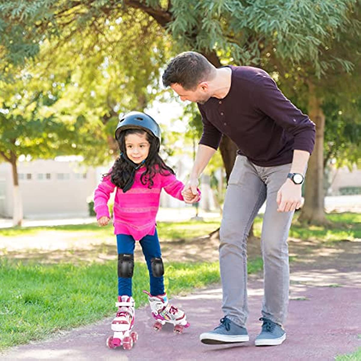 Nattork Adjustable Roller Skates for Kids - Pink
